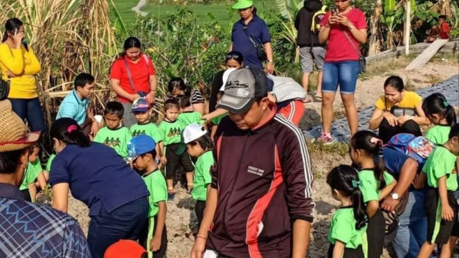 Ekowisata Subak Sembung Denpasar menjadi sarana edukasi untuk siswa sekolah
