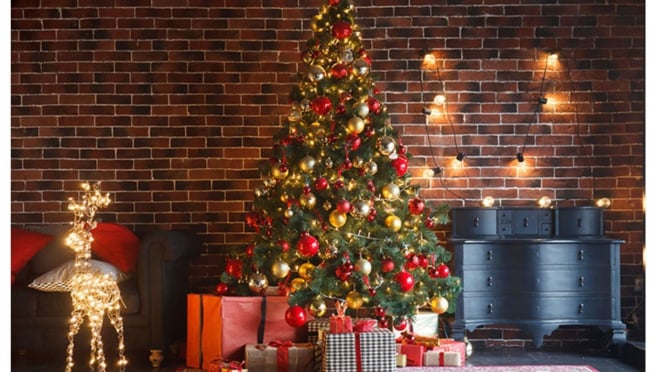 Ilustrasi pohon Natal.